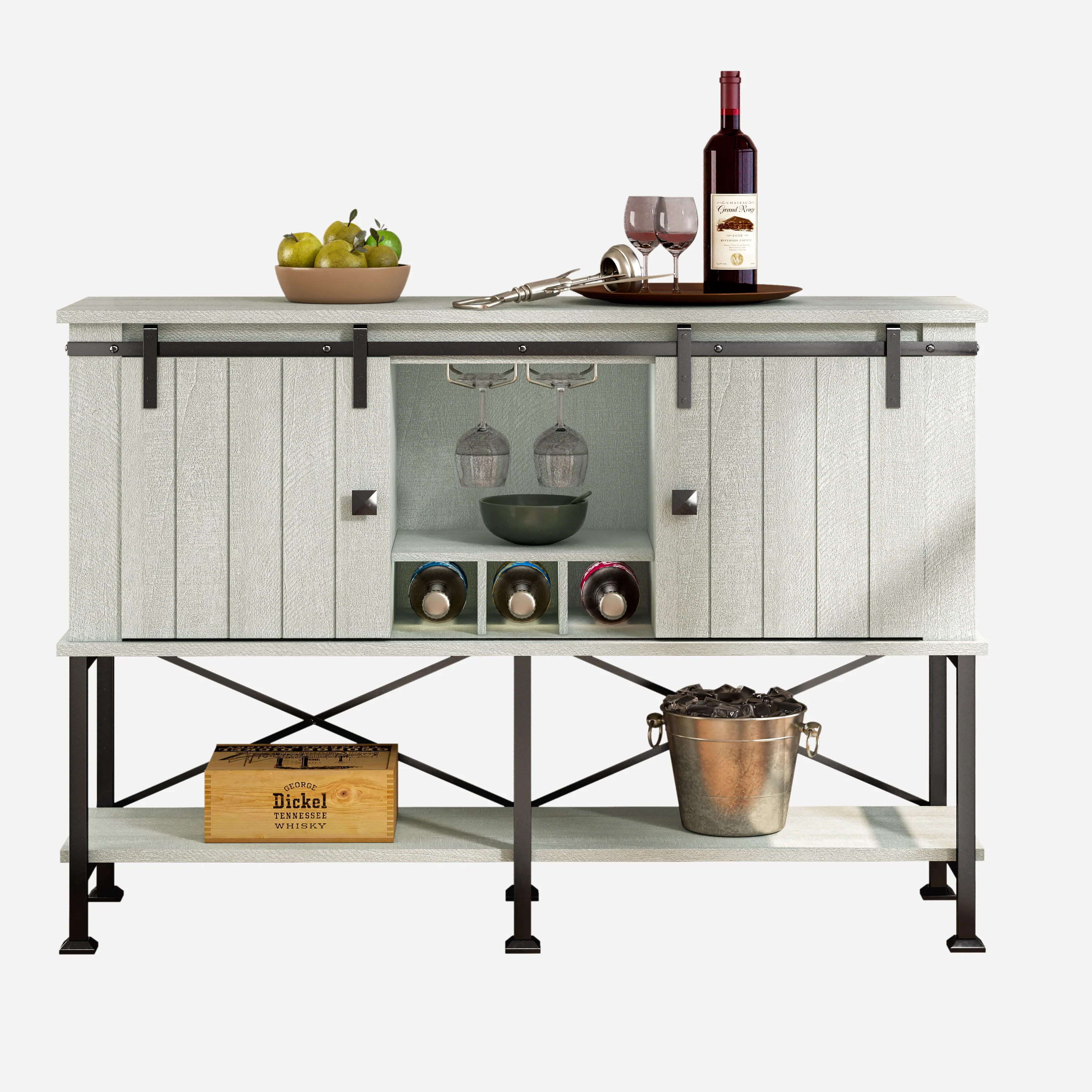 FWC20153 52" Wine Cabinet-Offwhite