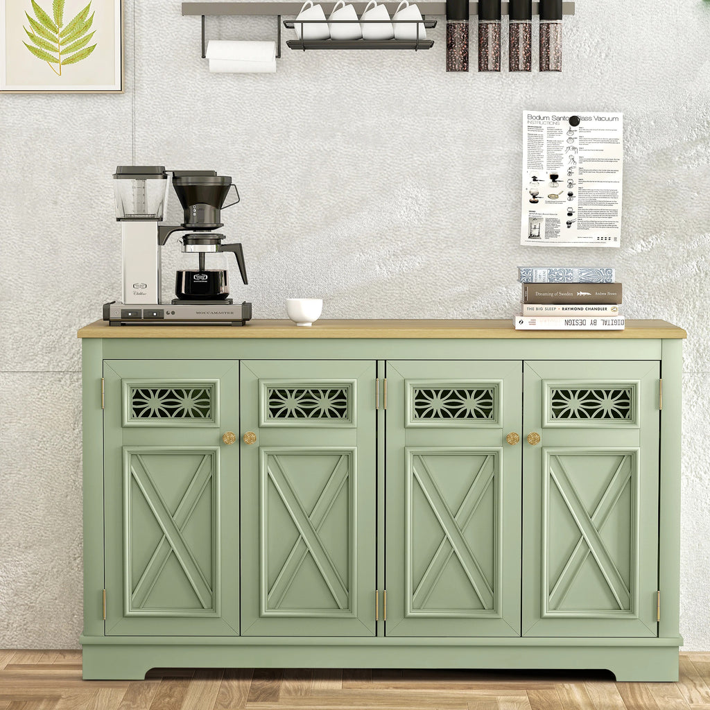FCB24140 57.4" Buffet Sideboard Cabinet-Green
