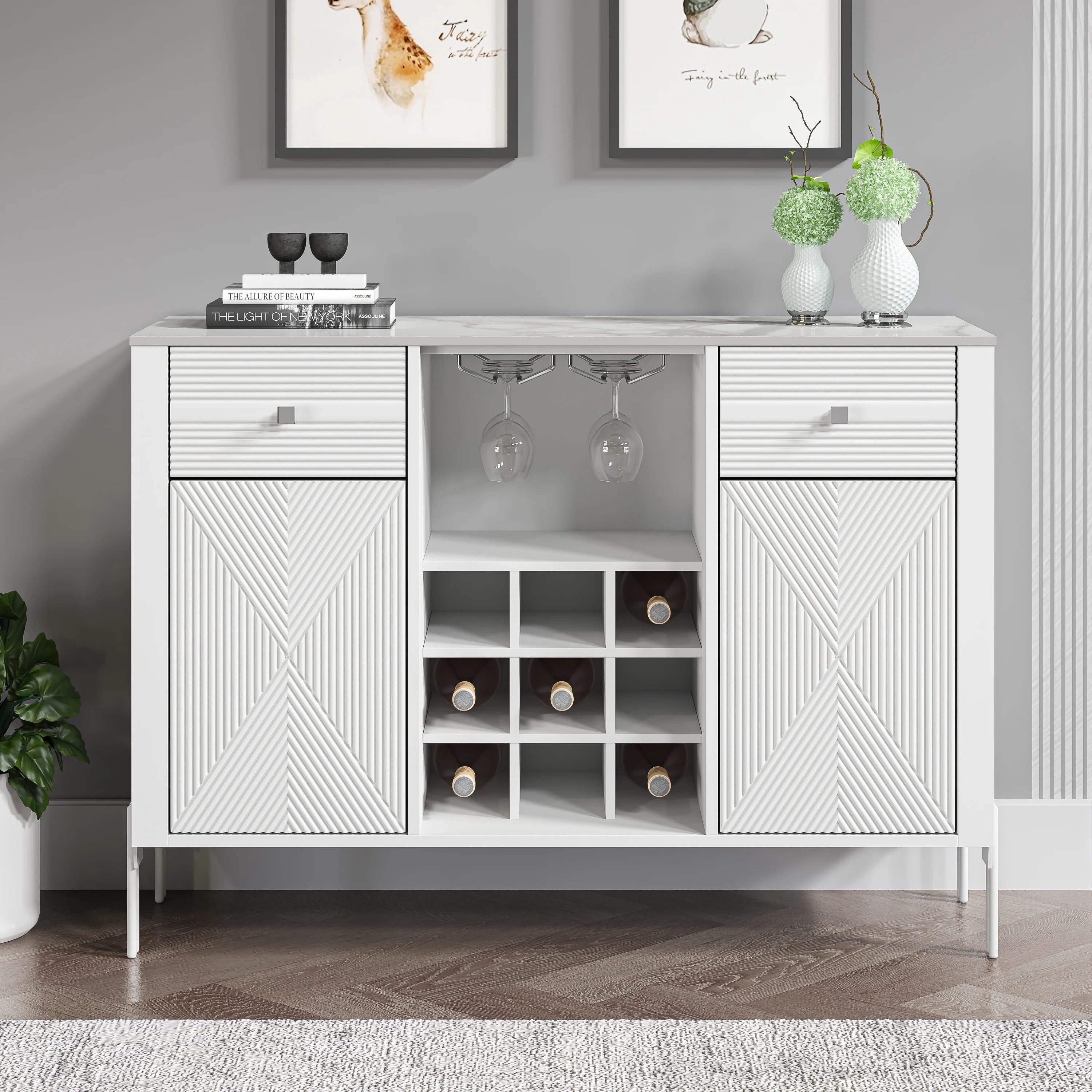 FWC23801 42" Wine Cabinet-White