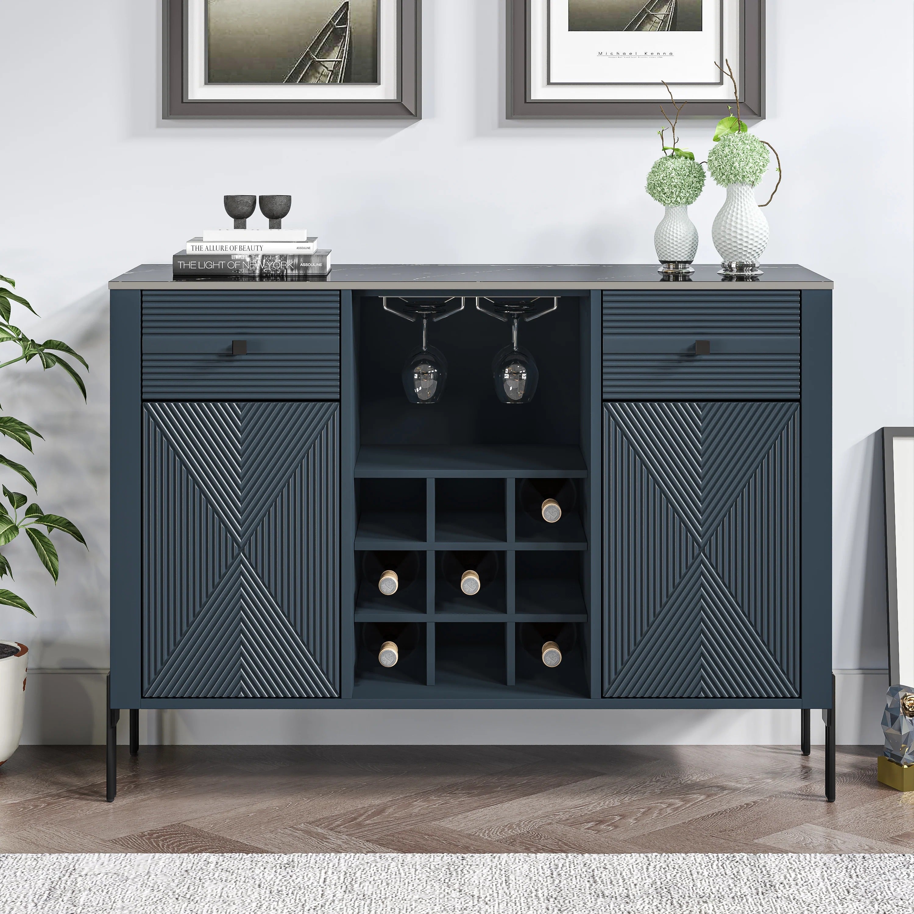 FWC23802 42" Wine Cabinet-Navy