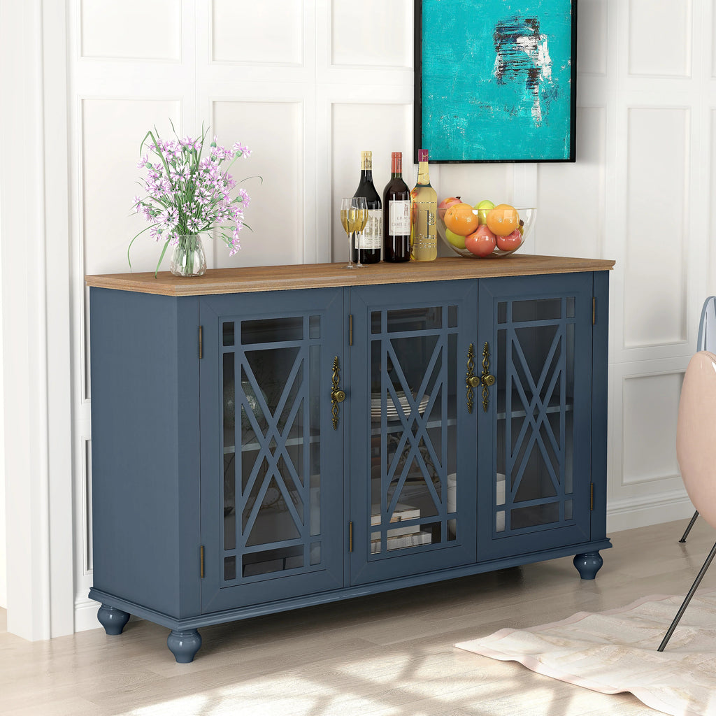 FCB22433 55" Buffet Sideboard Cabinet-Blue