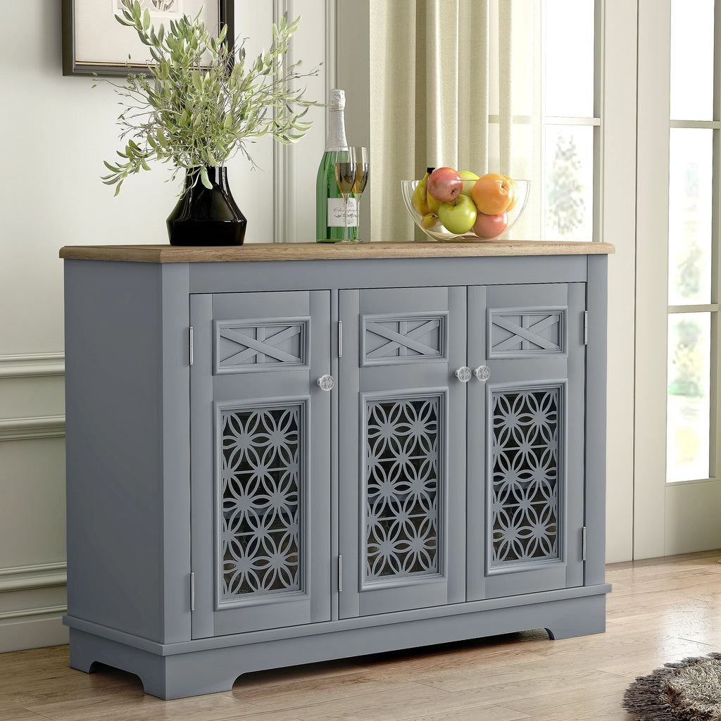 FCB24135 44.5" Buffet Sideboard Cabinet-Grey