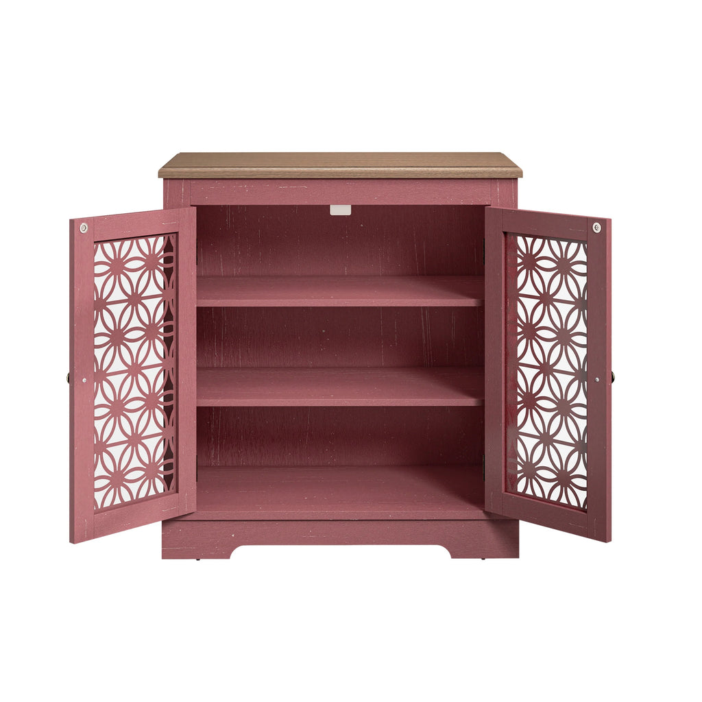 FCB22133 31" Buffet Sideboard Cabinet-Burgundy