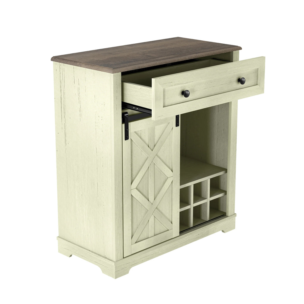 FWC23426 32" Wine Cabinet-Light Moss Green