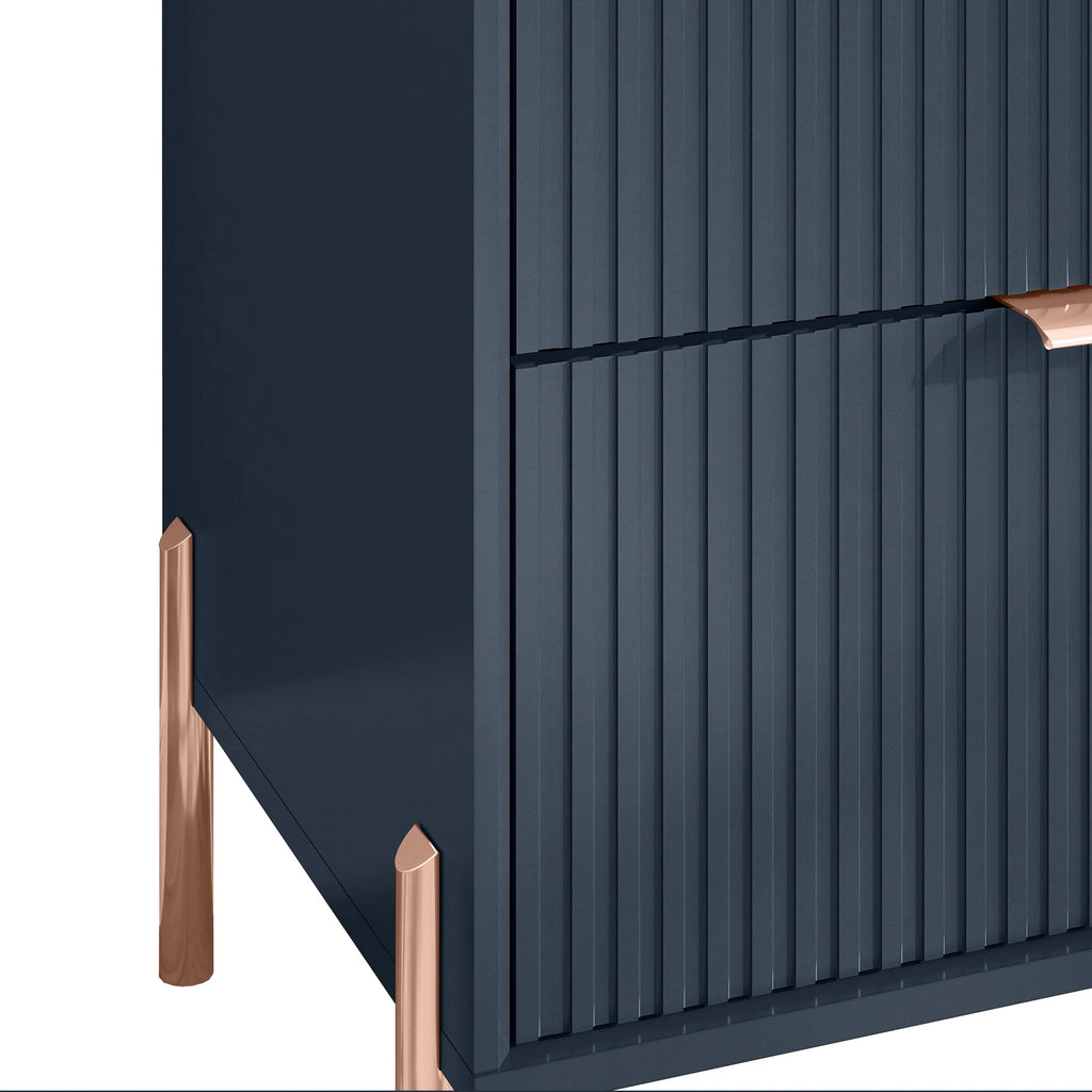 FDR23143 58" Bedroom Dresser with 3 Drawers-Navy