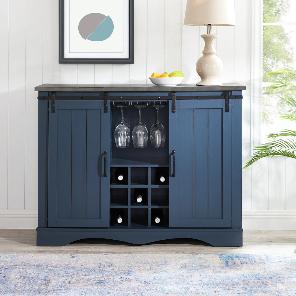 FWC21132 47" Wine Cabinet-Blue