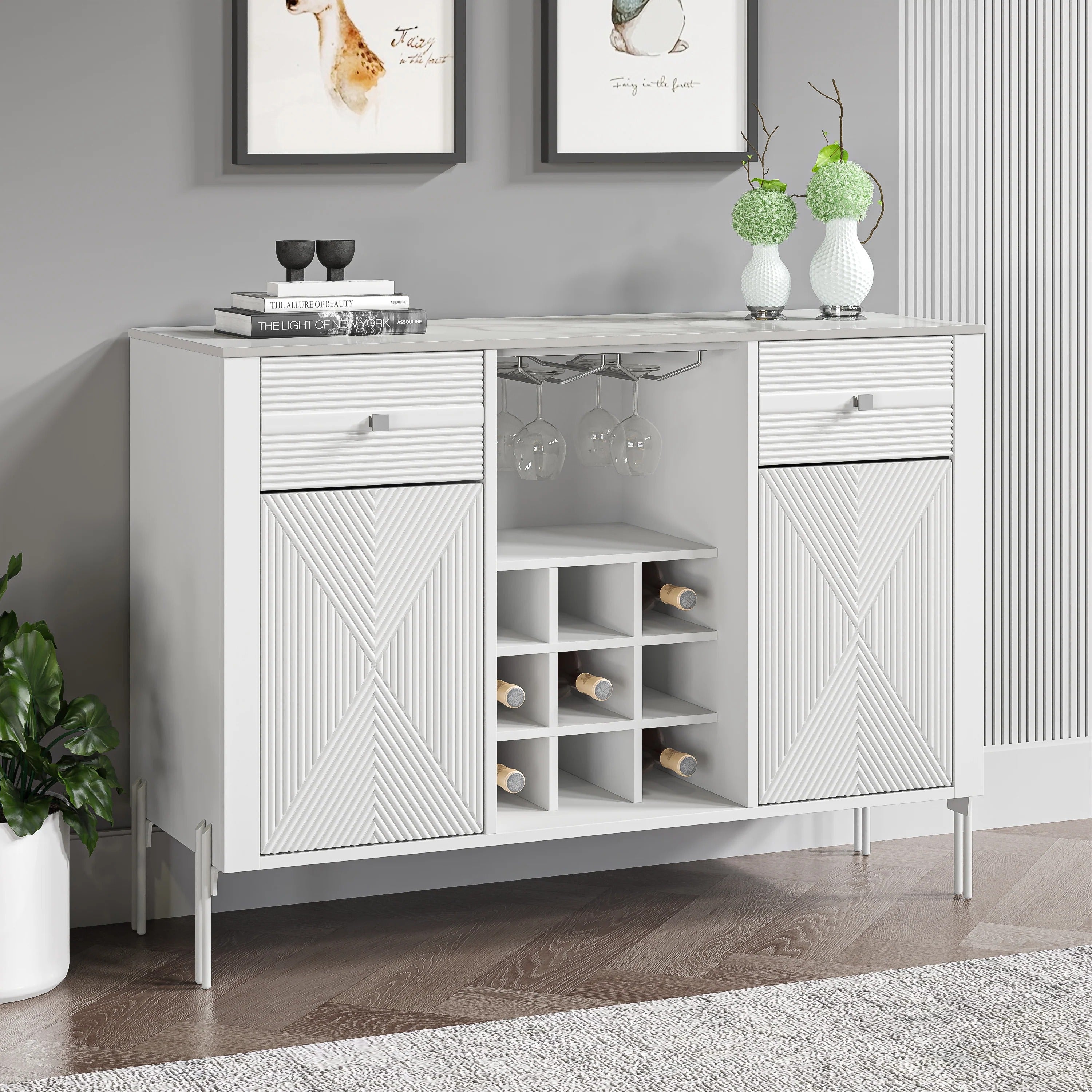 FWC23801 42" Wine Cabinet-White