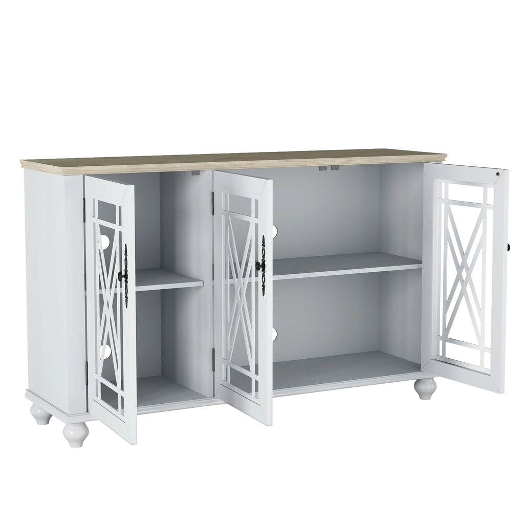 FCB22432 55" Buffet Sideboard Cabinet-Grayish White