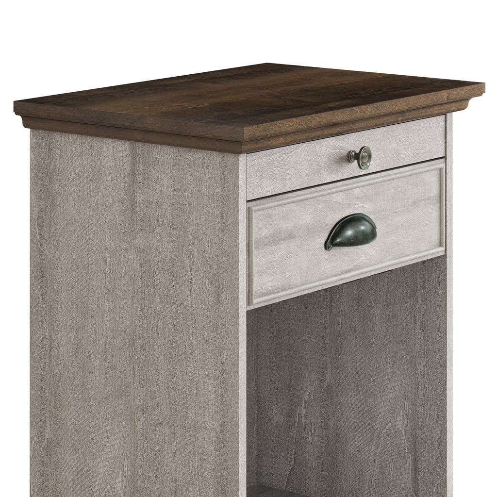 FWC23423 22" Wine Cabinet-Offwhite