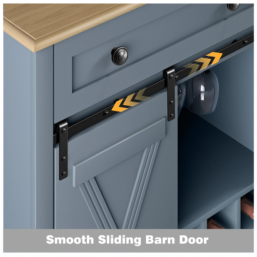 FWC23429 32" Wine Cabinet-Blue