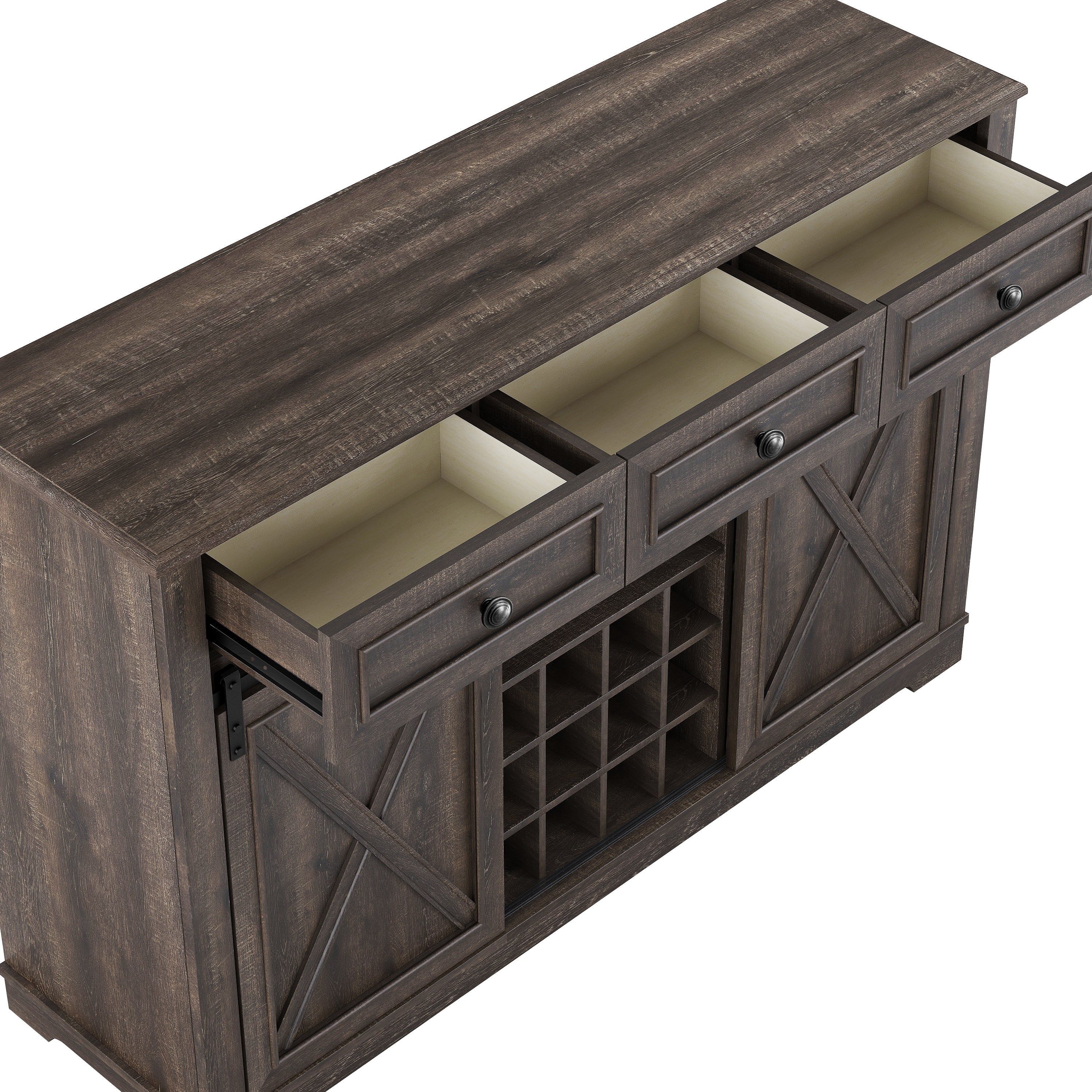 FWC23512 54" Wine Cabinet-Brown
