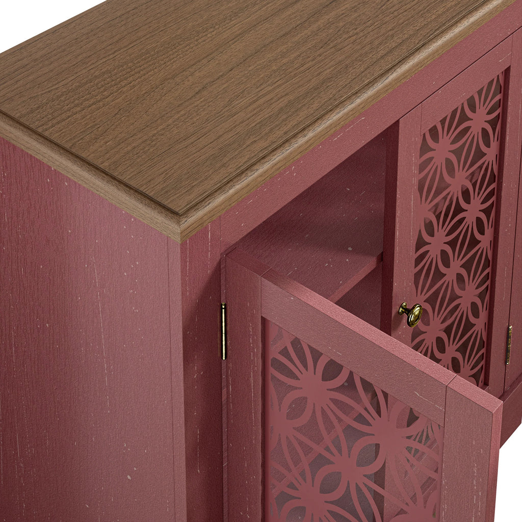 FCB22133 31" Buffet Sideboard Cabinet-Burgundy