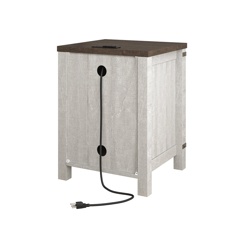 FST23906 18" Side Table-Offwhite