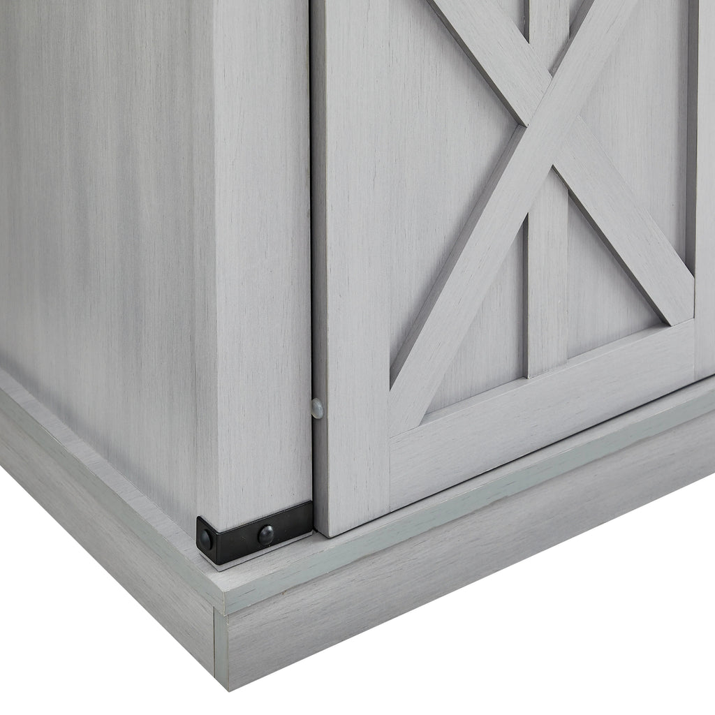 FWC21192 37" Wine Cabinet-OffWhite