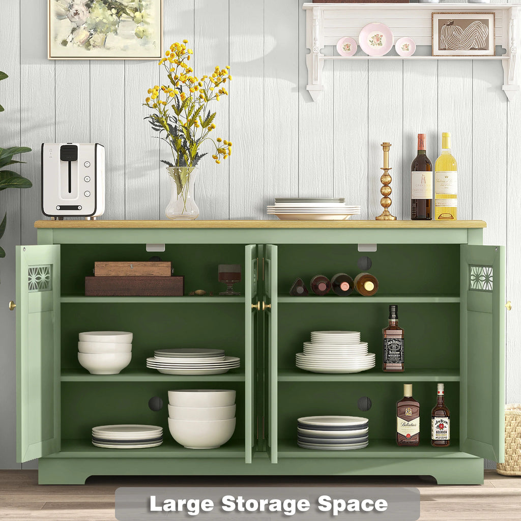FCB24140 57.4" Buffet Sideboard Cabinet-Green