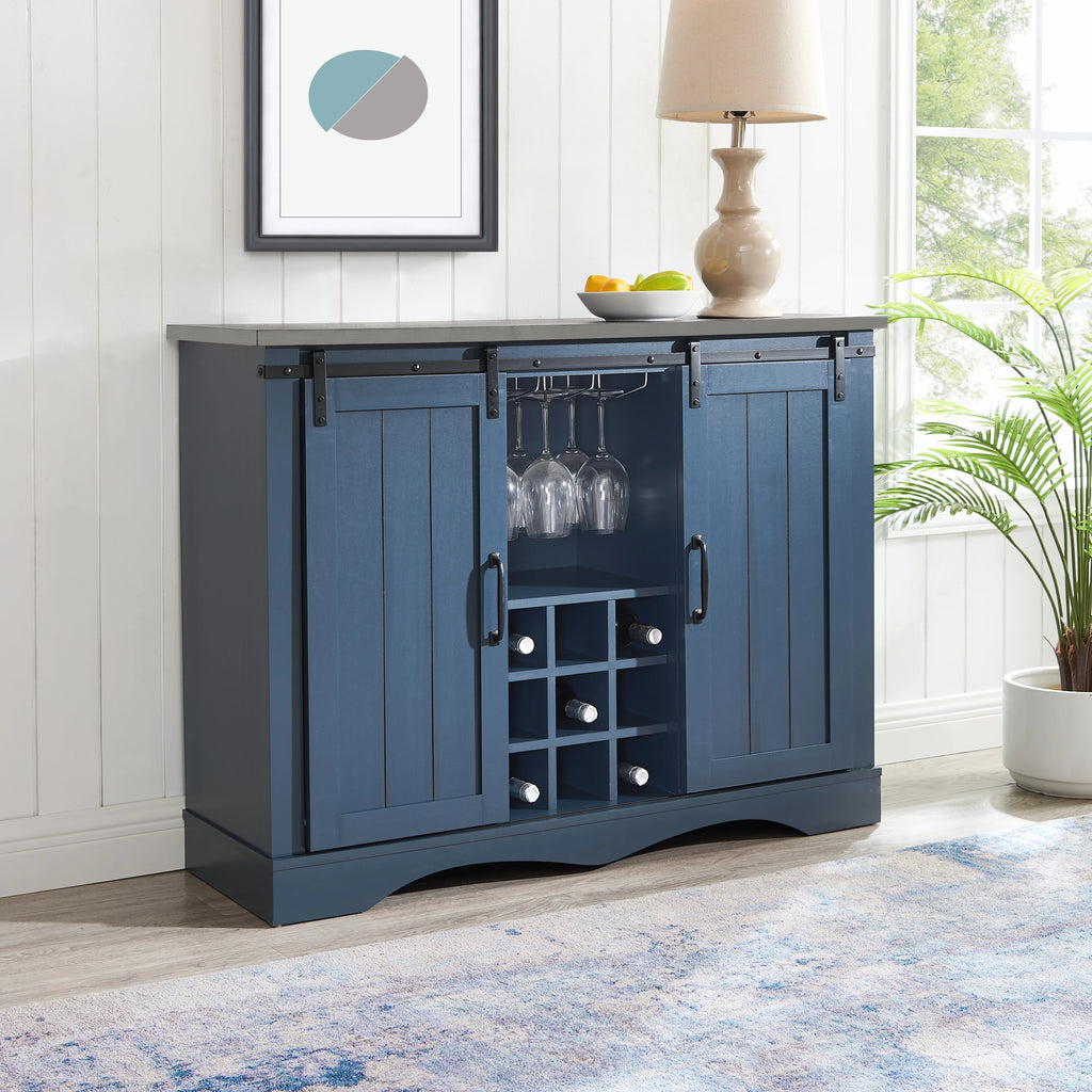 FWC21132 47" Wine Cabinet-Blue