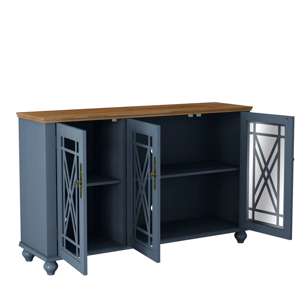FCB22433 55" Buffet Sideboard Cabinet-Blue