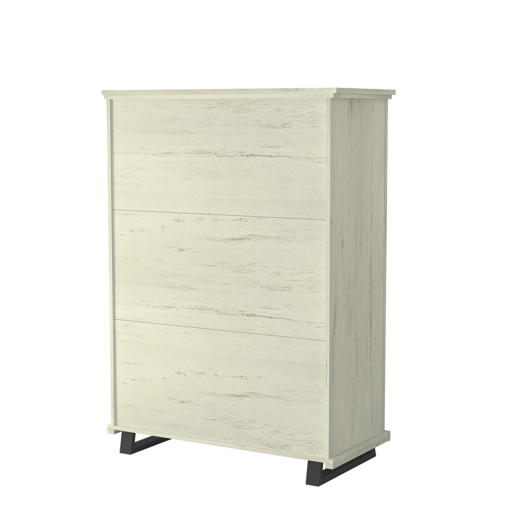 FCH22242 38" Bedroom Chest with 5 Drawers-White
