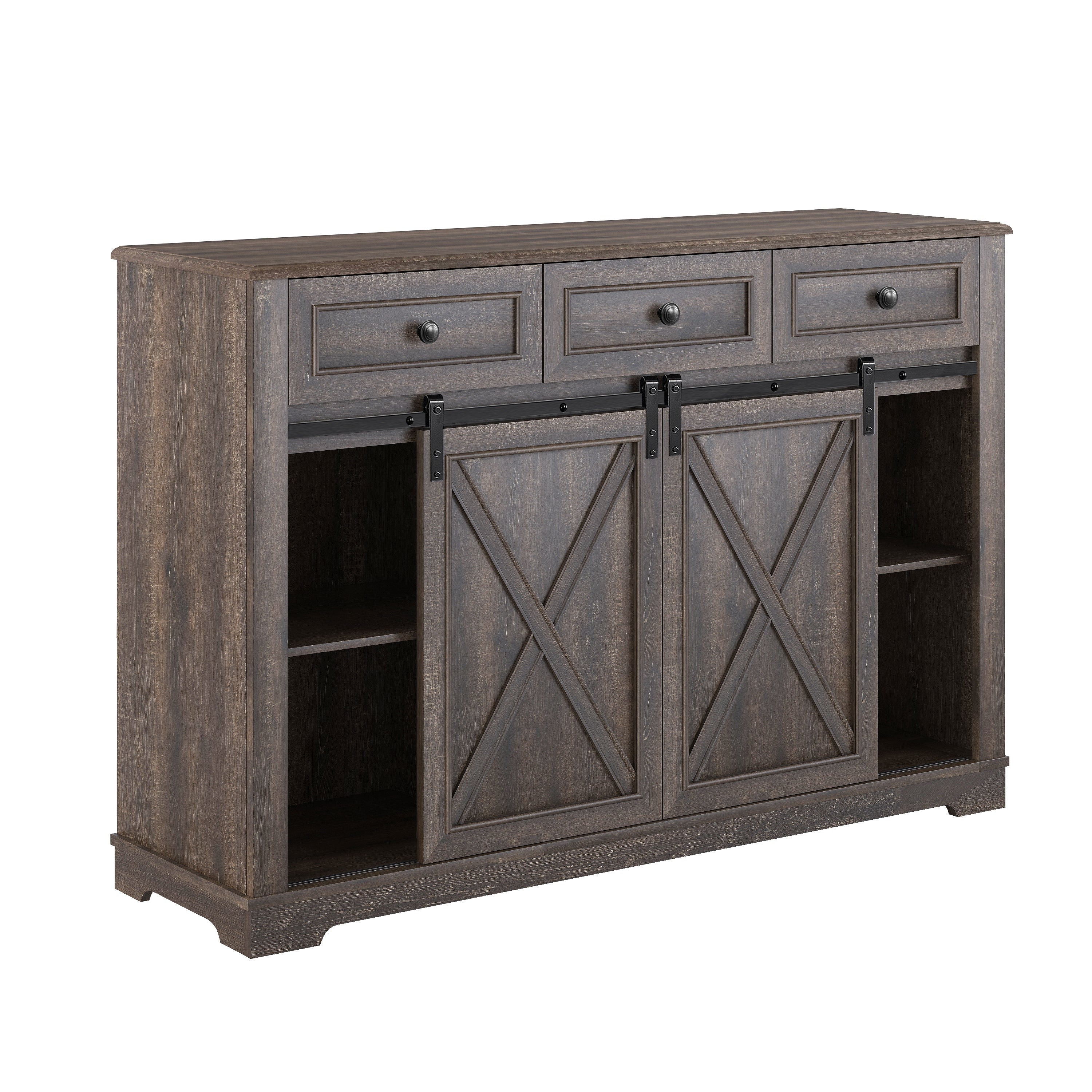 FWC23512 54" Wine Cabinet-Brown