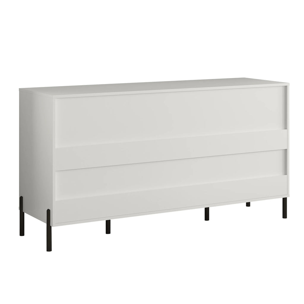 FDR23142 58" Bedroom Dresser with 3 Drawers-Offwhite