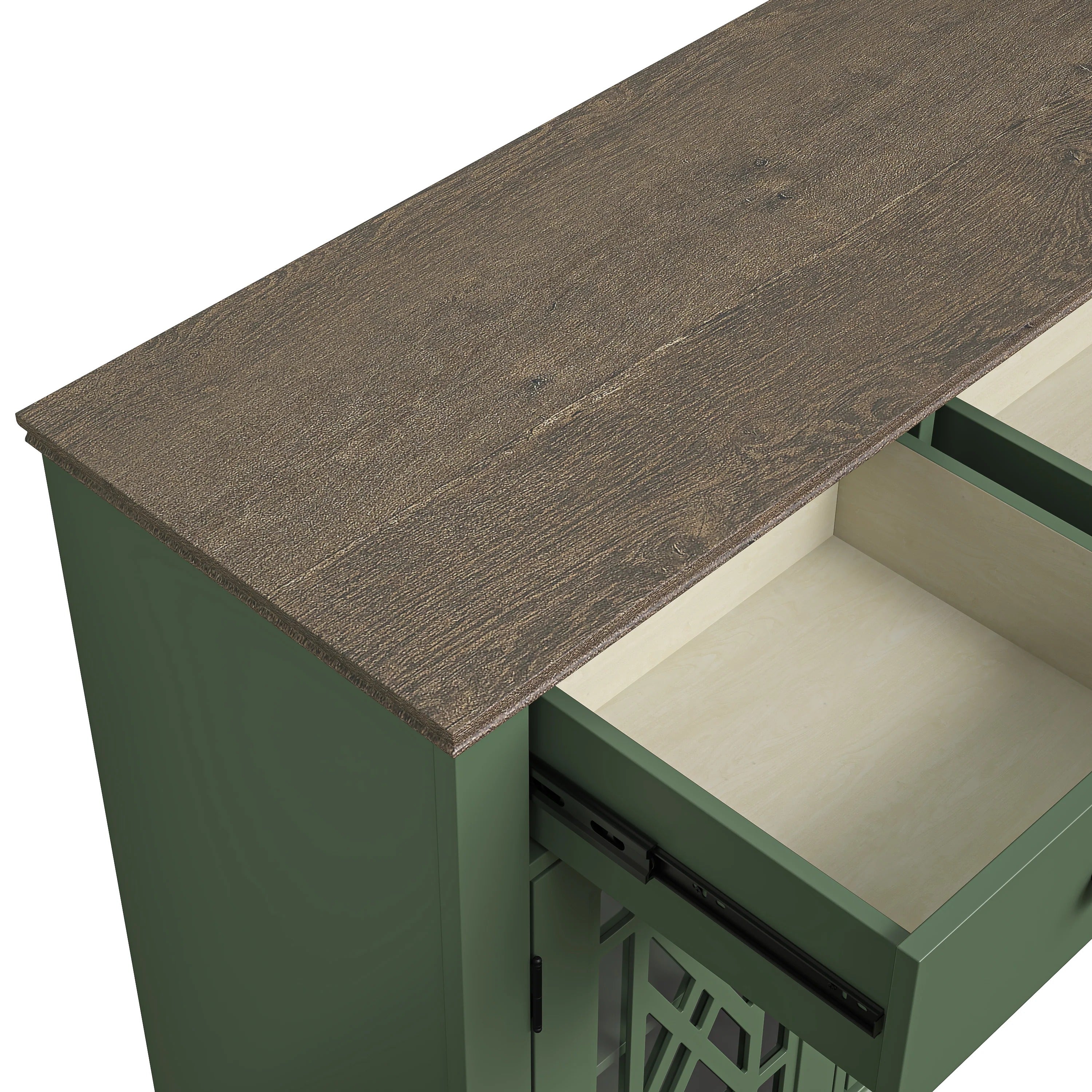 FCB24531 55" Buffet Sideboard Cabinet-Green