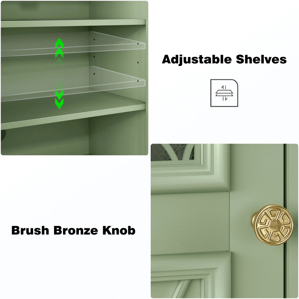 FCB24140 57.4" Buffet Sideboard Cabinet-Green