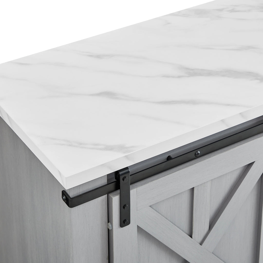 FWC21192 37" Wine Cabinet-OffWhite