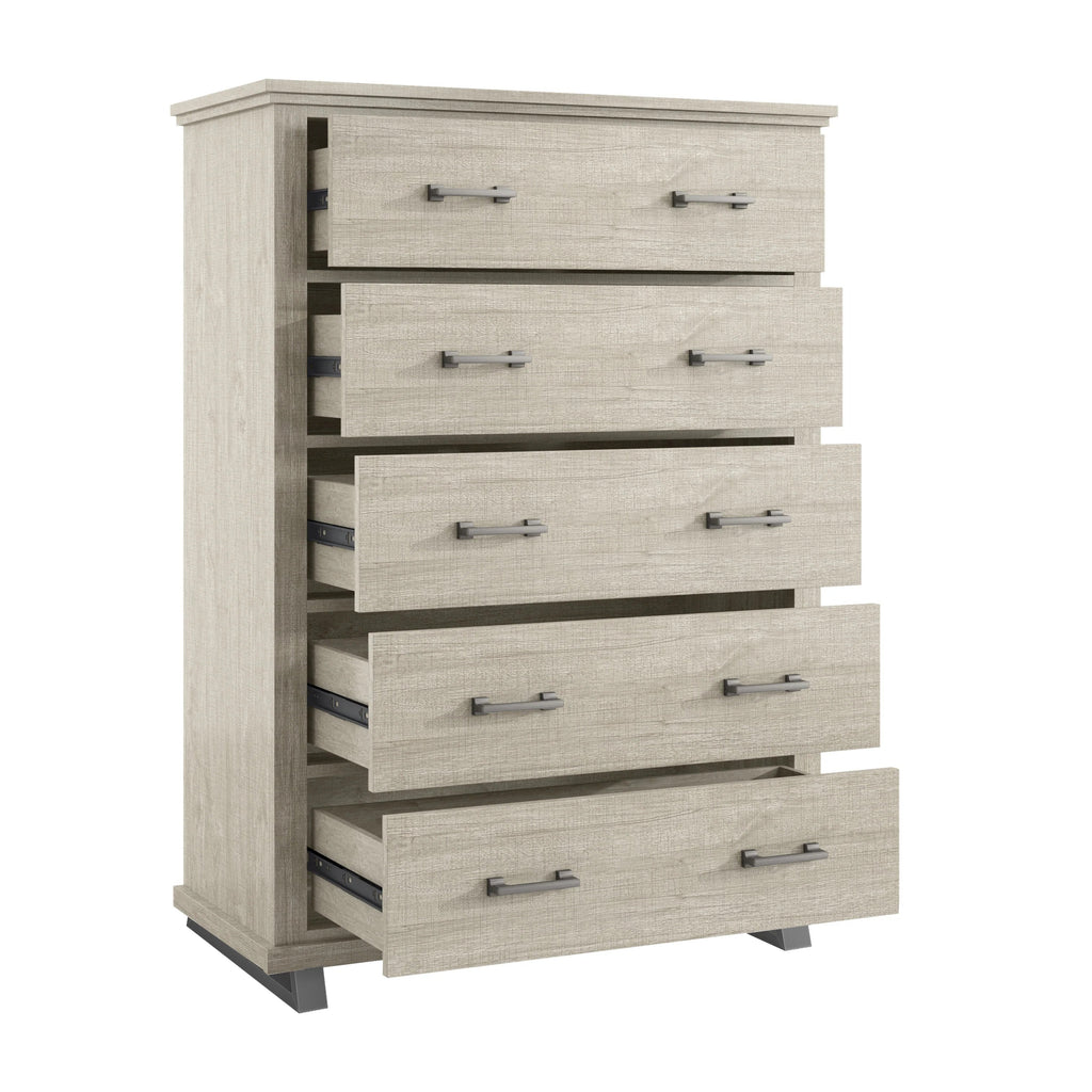 FCH22241 38" Bedroom Chest with 5 Drawers-Beige