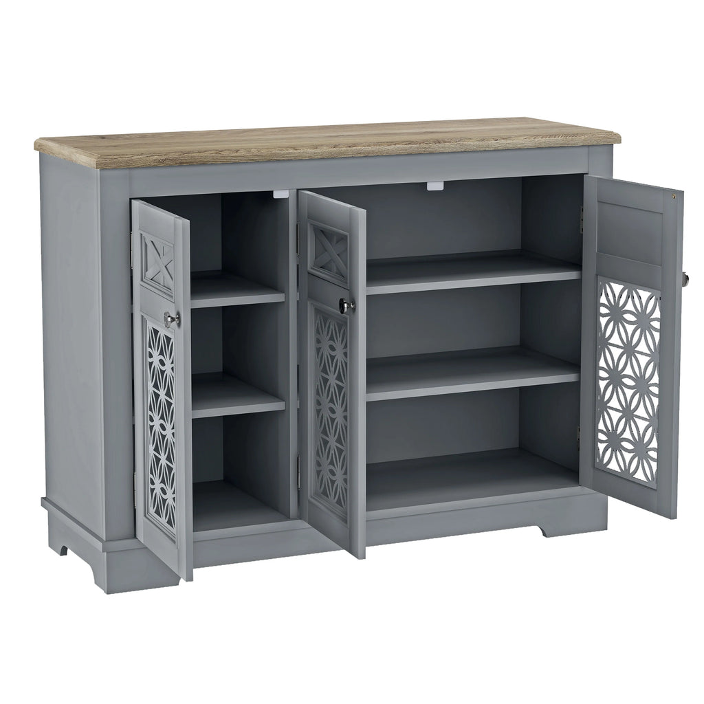 FCB24135 44.5" Buffet Sideboard Cabinet-Grey