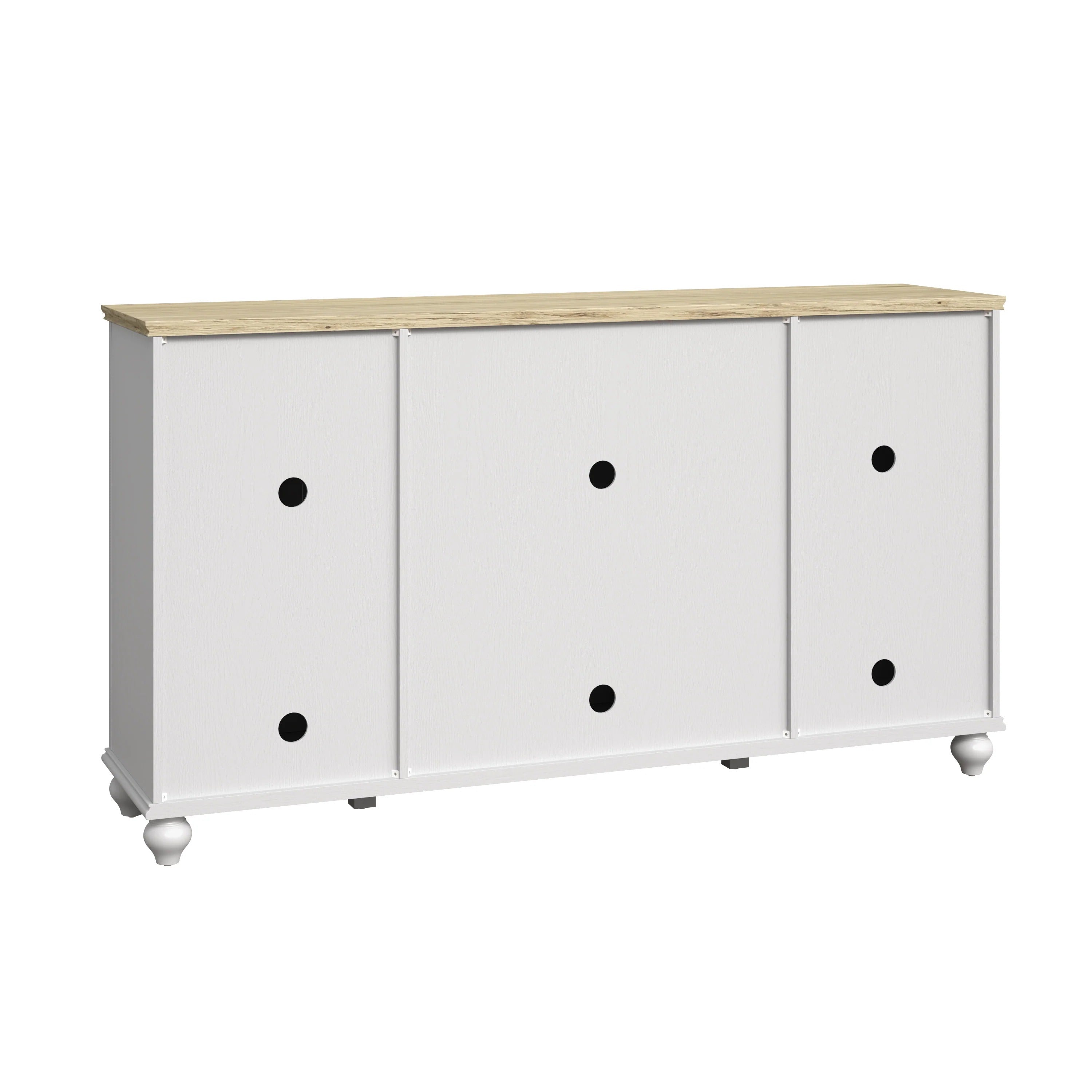 FCB24542 63" Buffet Sideboard Cabinet-Grayish White