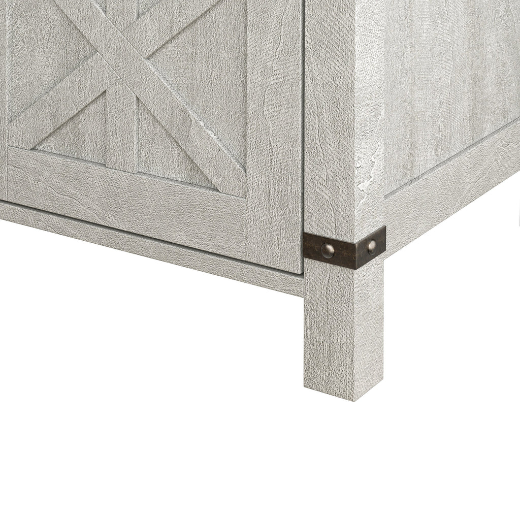 FST23906 18" Side Table-Offwhite