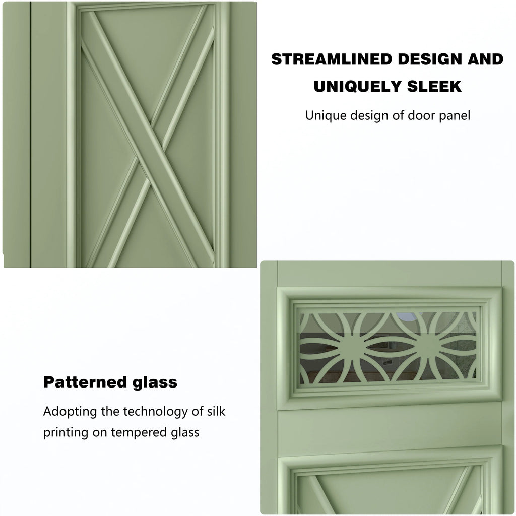 FCB24140 57.4" Buffet Sideboard Cabinet-Green