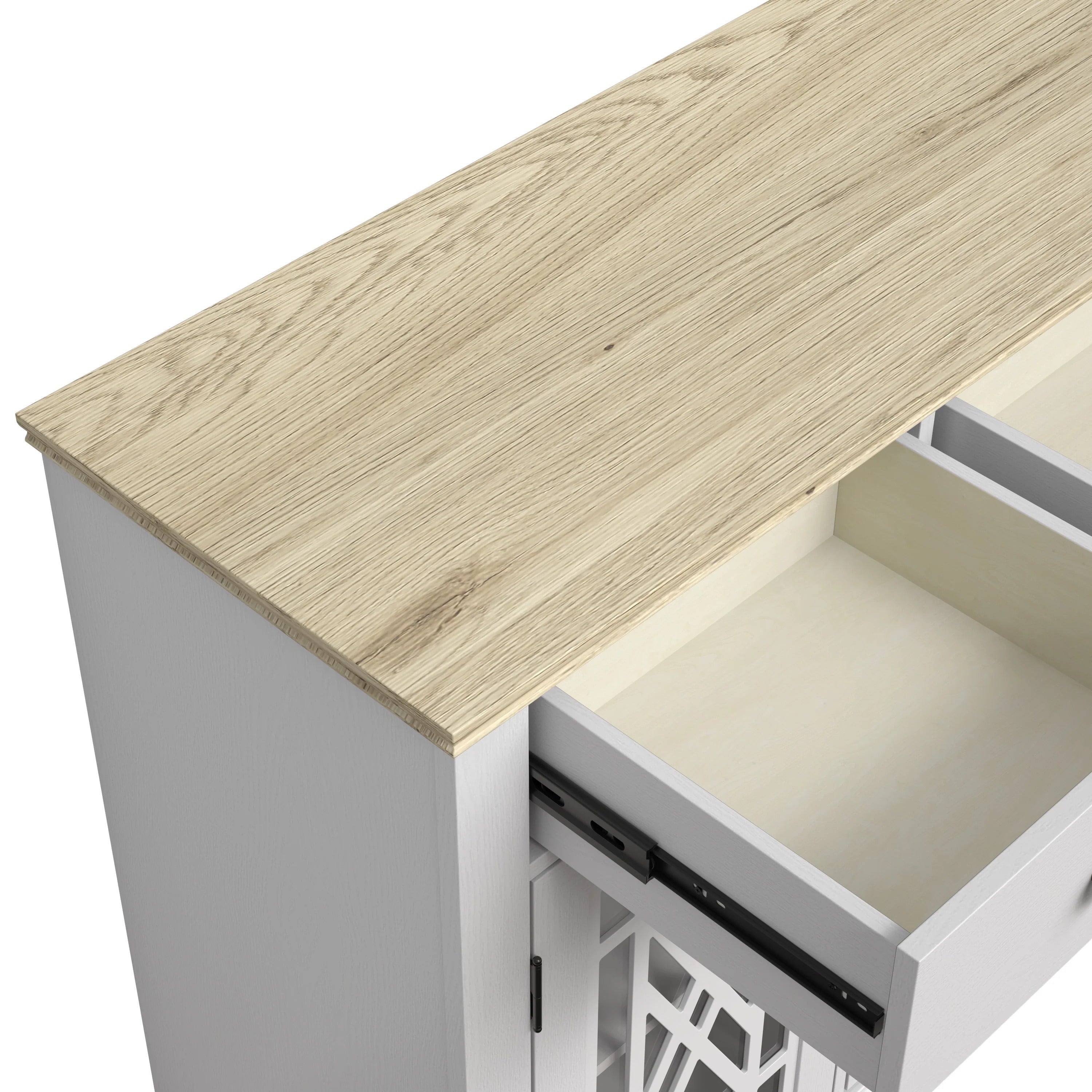 FCB24532 55" Buffet Sideboard Cabinet-Grayish White