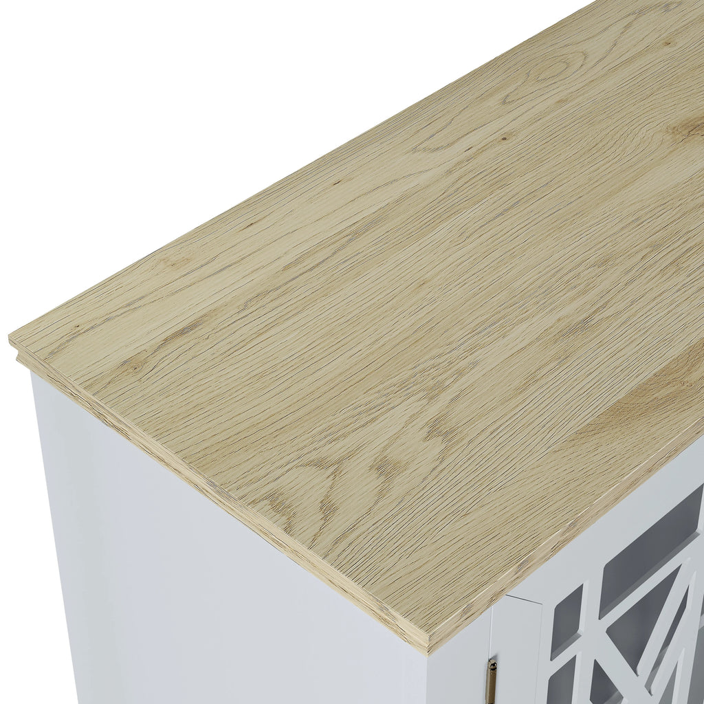 FCB22432 55" Buffet Sideboard Cabinet-Grayish White