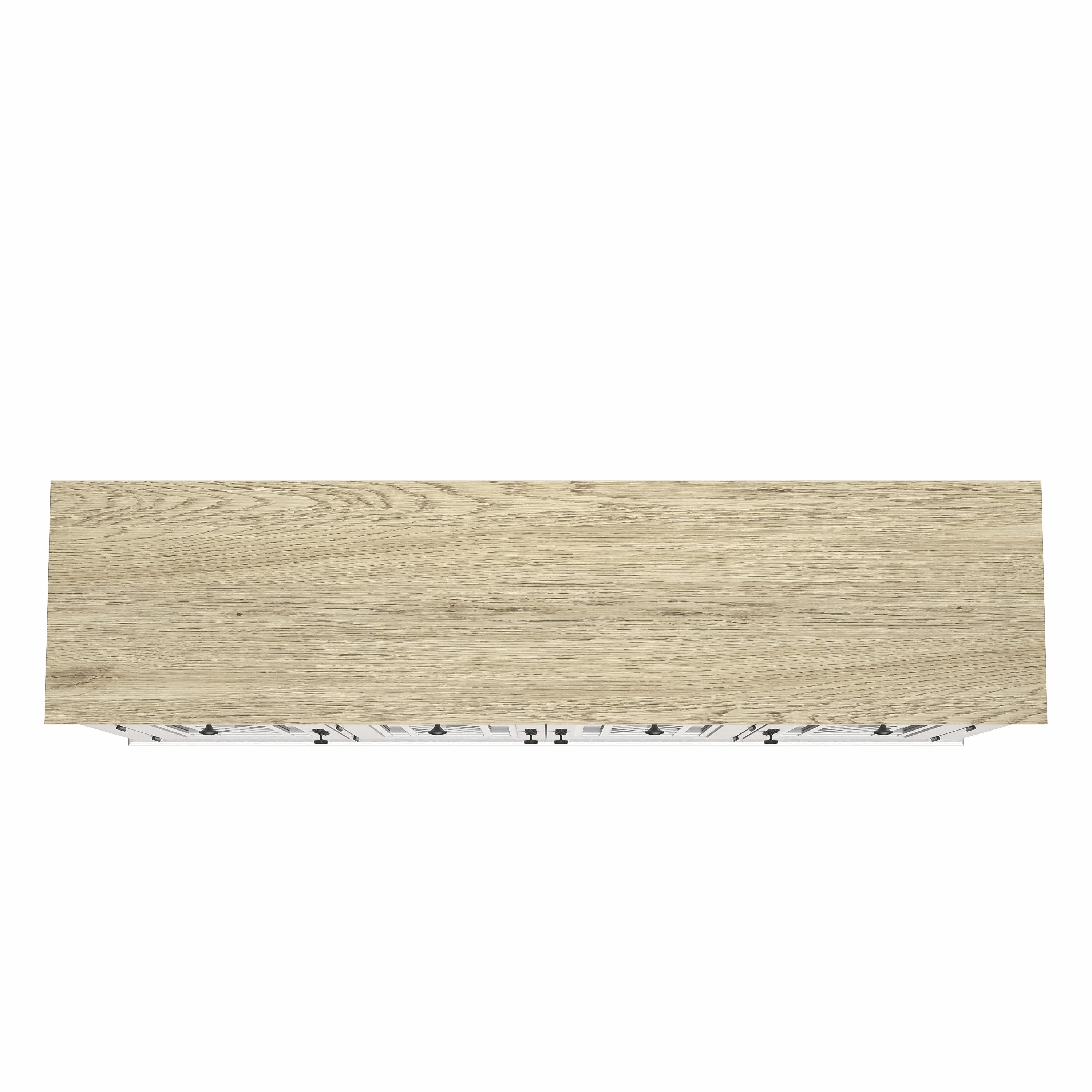 FCB24542 63" Buffet Sideboard Cabinet-Grayish White