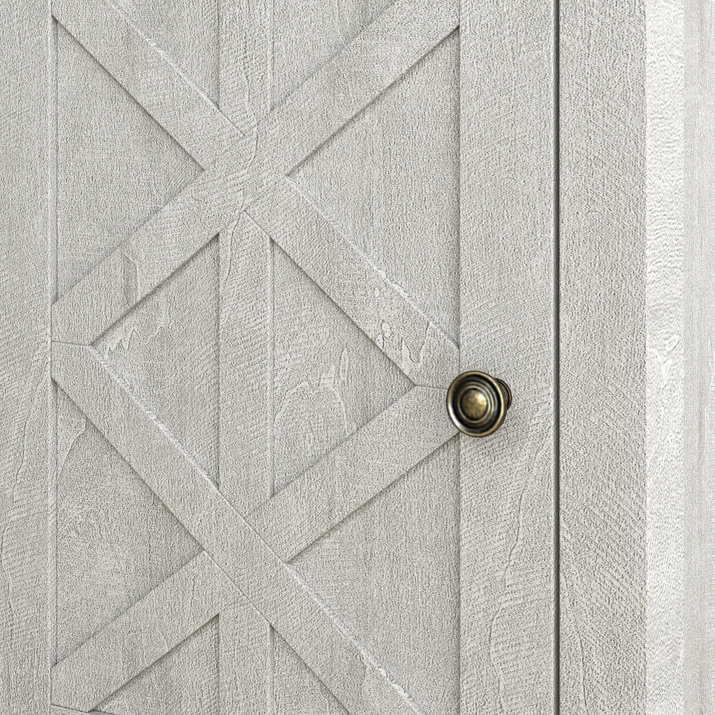 FST23906 18" Side Table-Offwhite