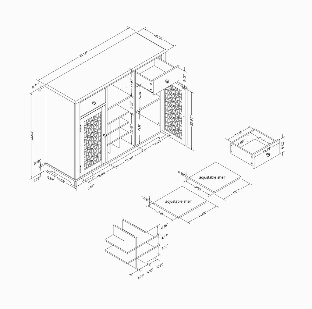 FWC23318 47" Wine Cabinet-White