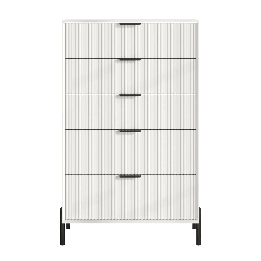 FCH23152 30" Bedroom Chest with 5 Drawers-Offwhite
