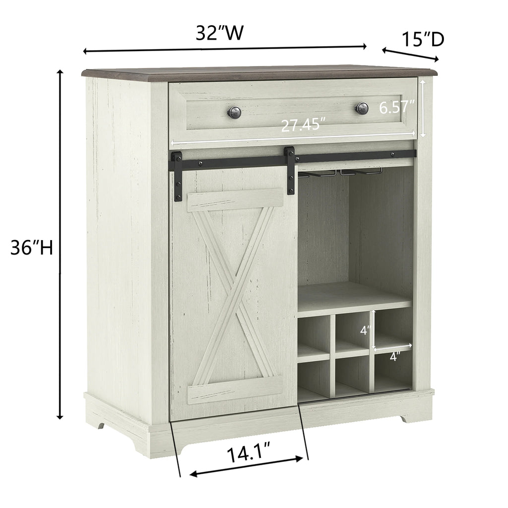 FWC23428 32" Wine Cabinet-White