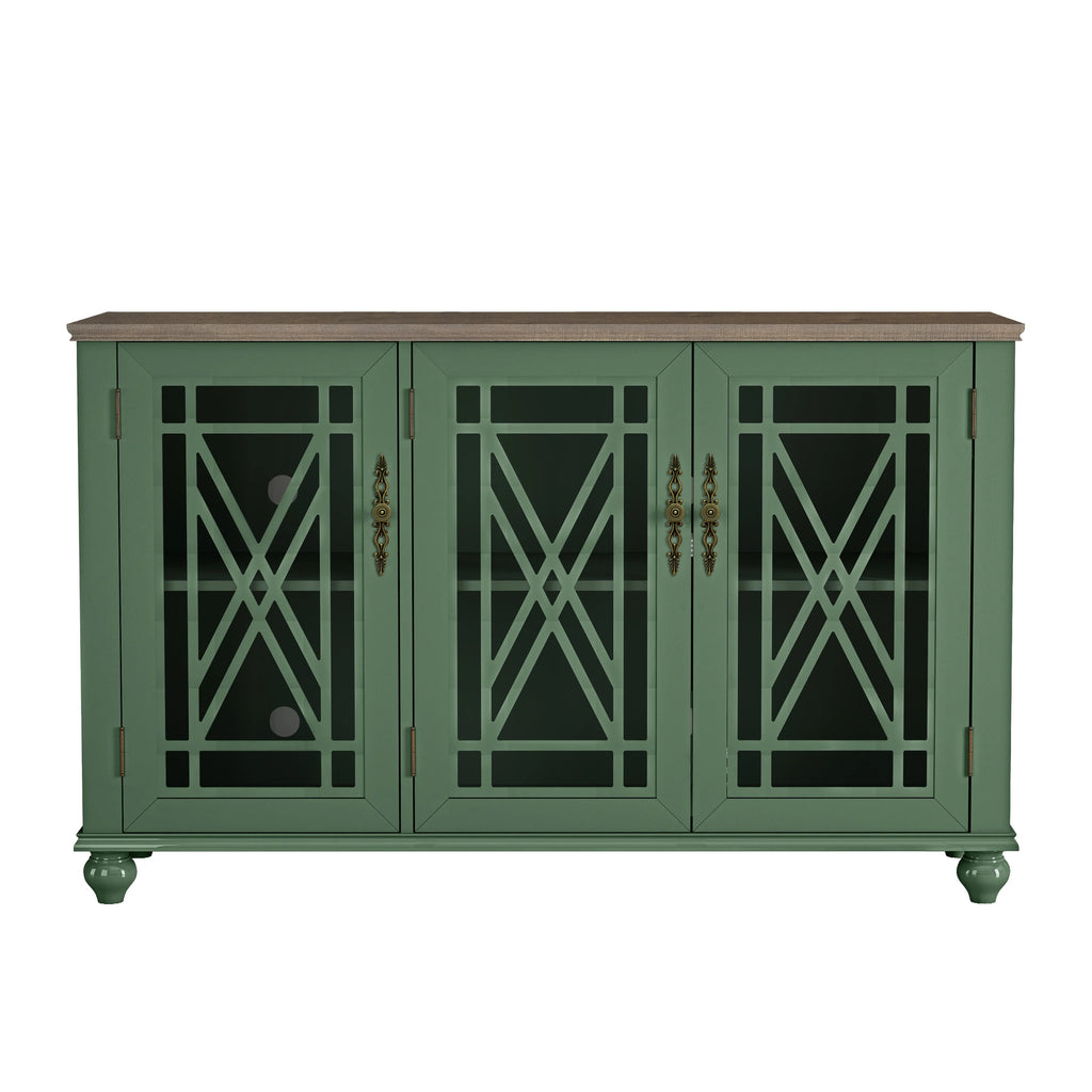 FCB22431 55" Buffet Sideboard Cabinet-Green