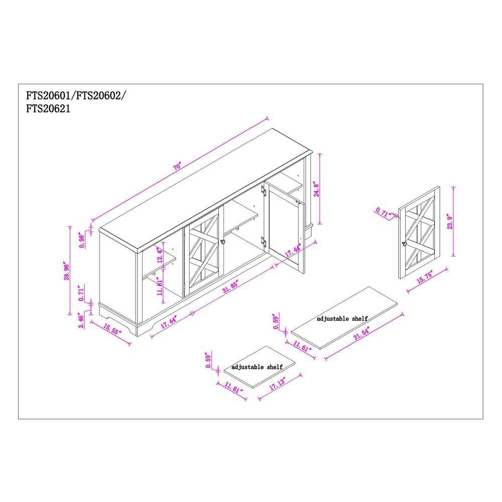 FTS22603 70" TV Stand-Green