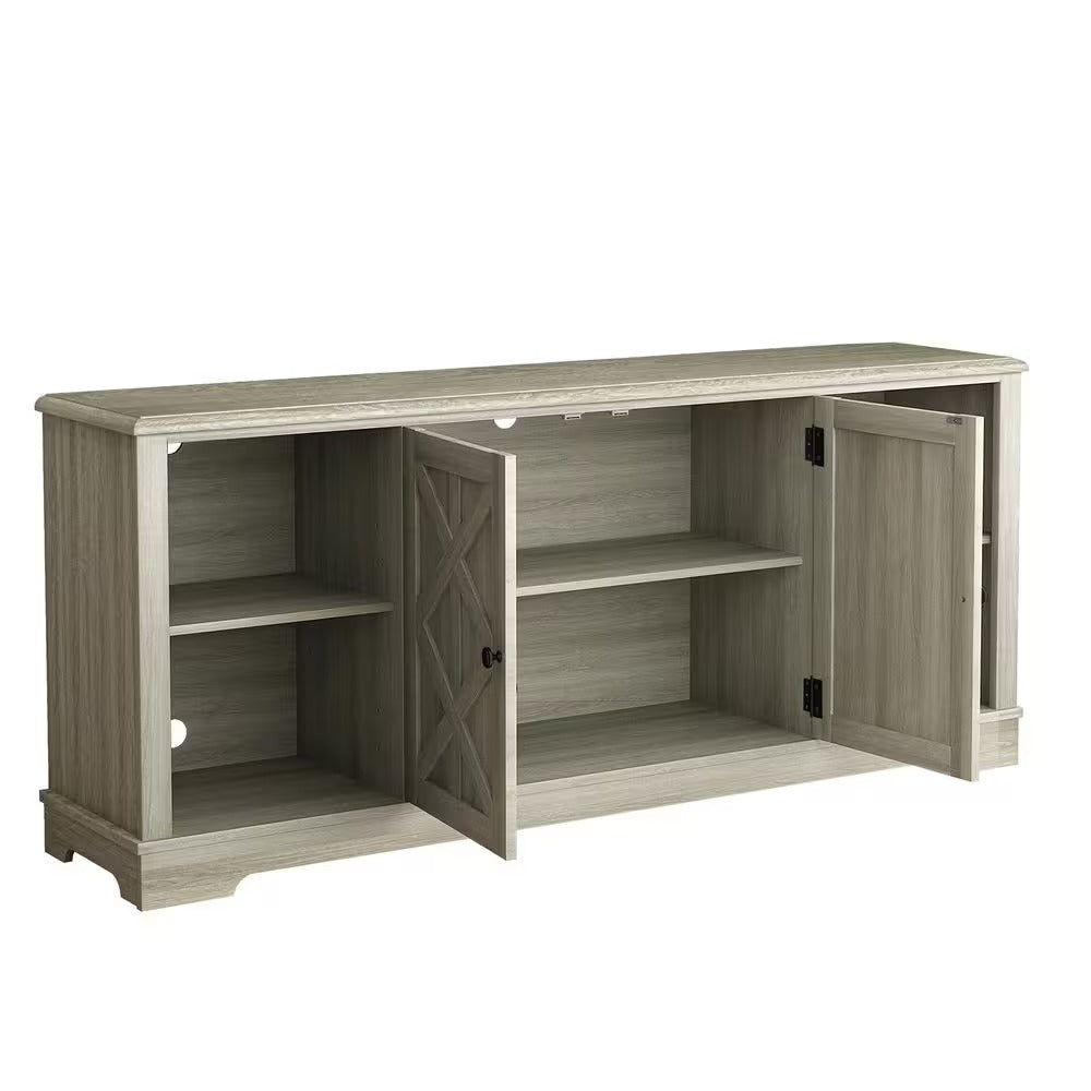 FTS22604 70" TV Stand-Whitewash