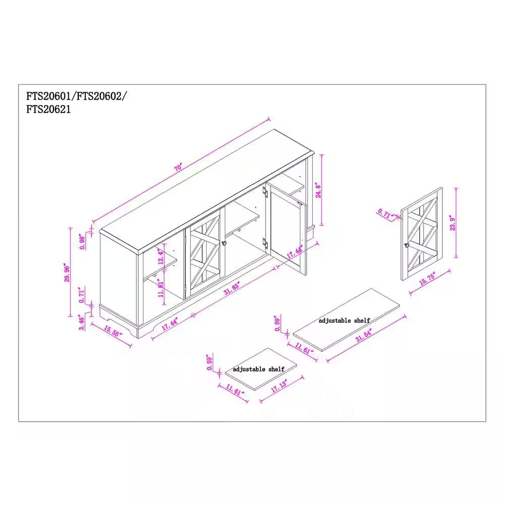 FTS20601 70" TV Stand-Blue