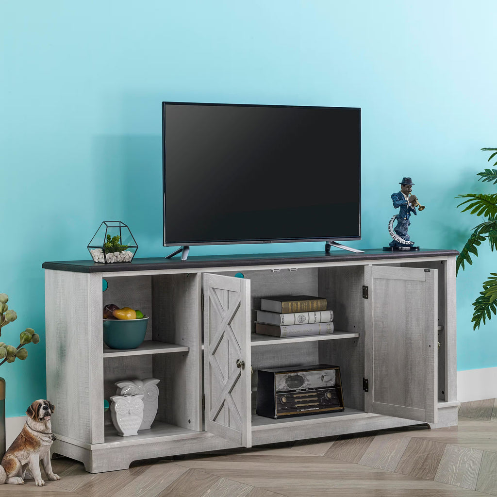FTS20621 70" TV Stand-Offwhite